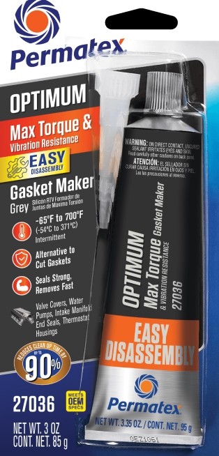 Permatex 27036 Optimum Grey RTV Silicone