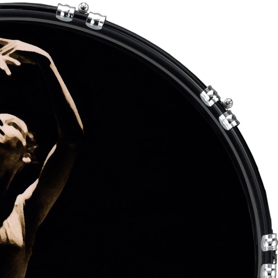 Custom 22" Kick Bass Drum Head Graphical Image Front Skin Dancer 2