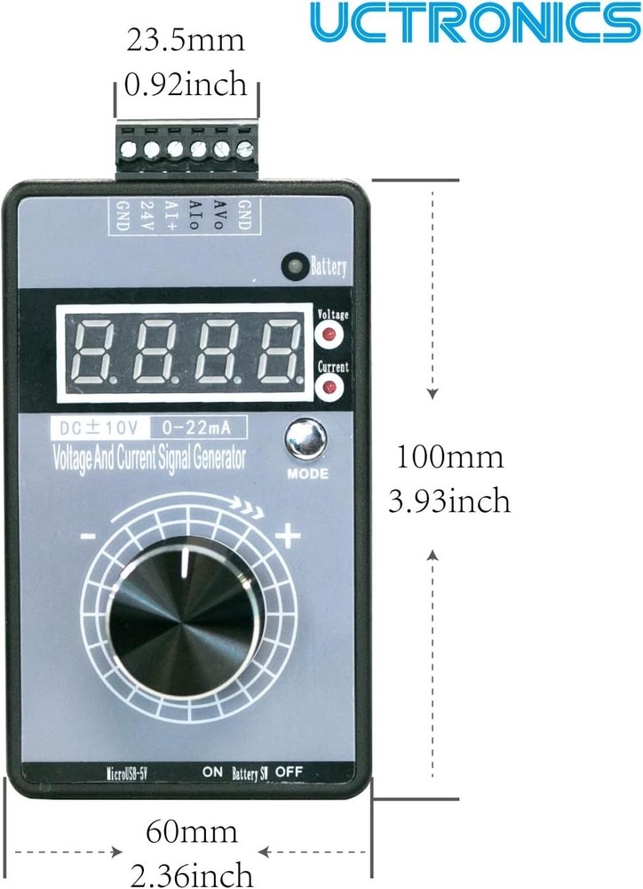 USB-Powered DC Voltage/Current Signal Generator for Accurate Device Testing