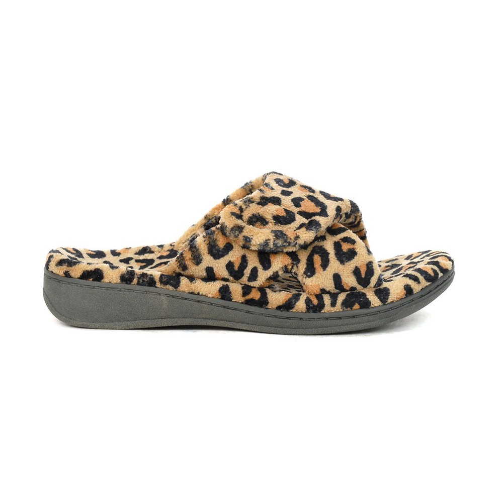 Vionic Women's Relax Natural Leopard Slippers 10011249102