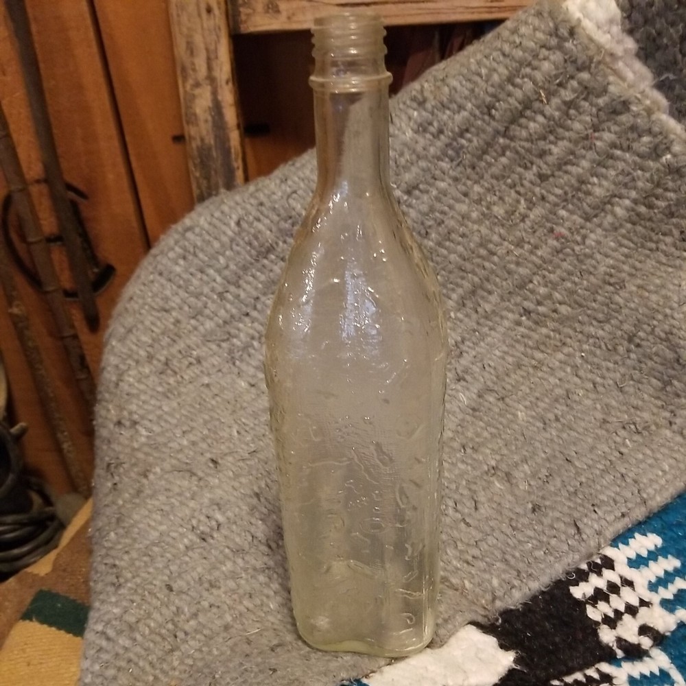 Old Clear Bottle 12" Tall