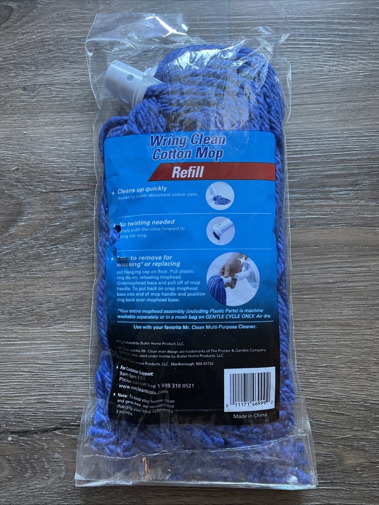 Mr. Clean Blue Wring Clean Cotton Mop Refill 1 Pack