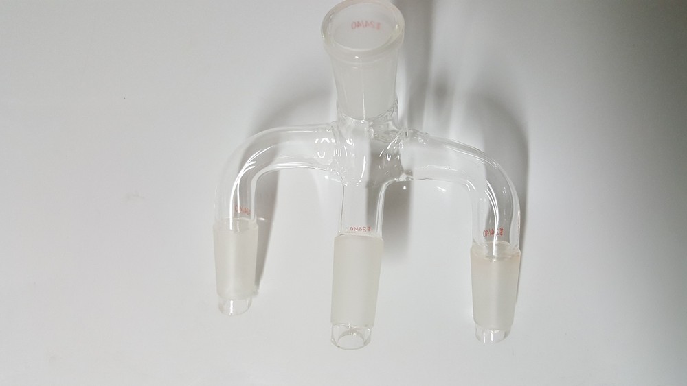 Lab Distillation 3 three Receiver with Hose connection 24/40 new