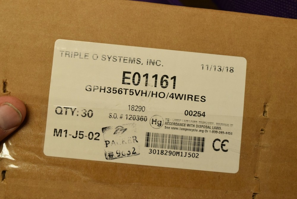 UV Lamp Bulb Triple O Systems Water Treatment Filter 4 Wire E01161 Germicidal