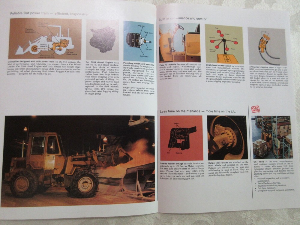 Caterpillar 910 Wheel Loader Brochure 1978
