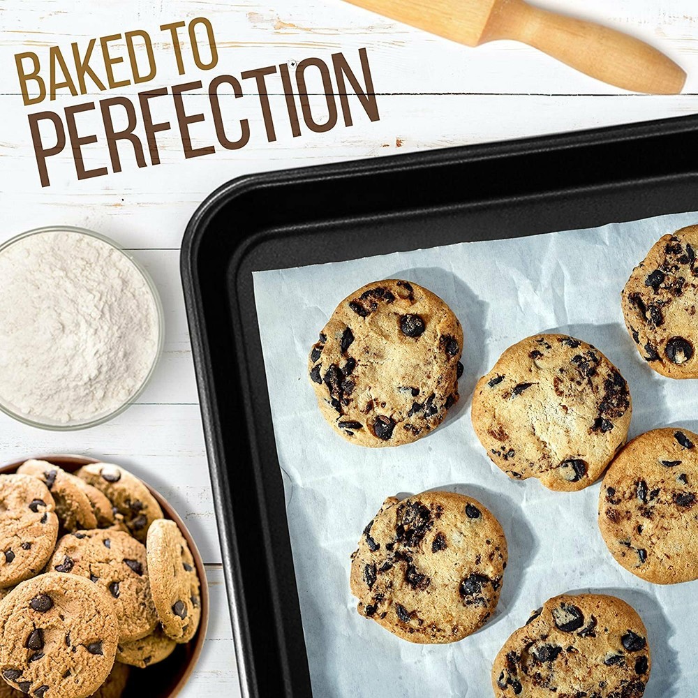 NutriChef 2-Pc. Nonstick Cookie Sheet Baking Pan - Professional Quality