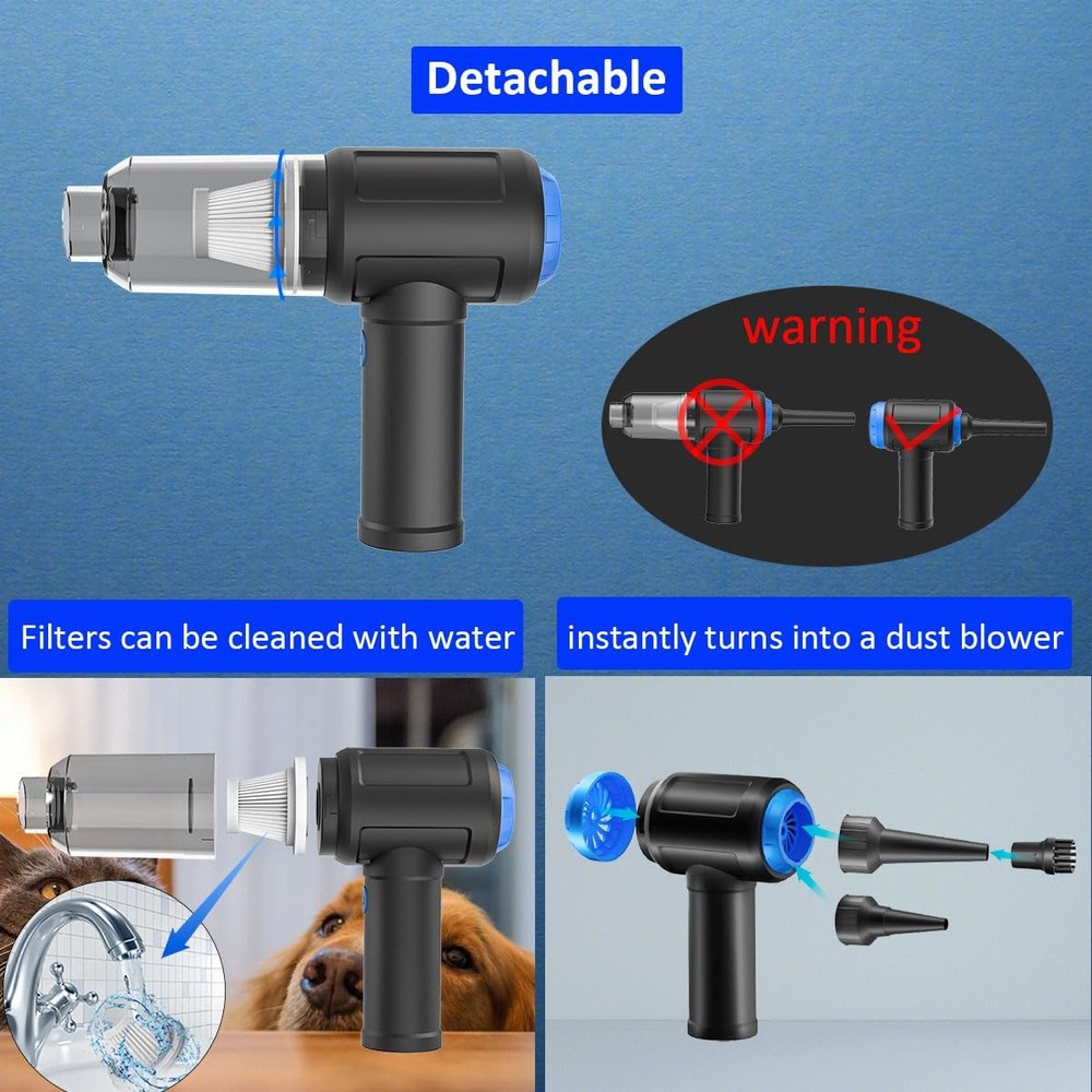 Air Duster - Computer Vacuum Cleaner - for Keyboard Cleaning - Cordless Canne...