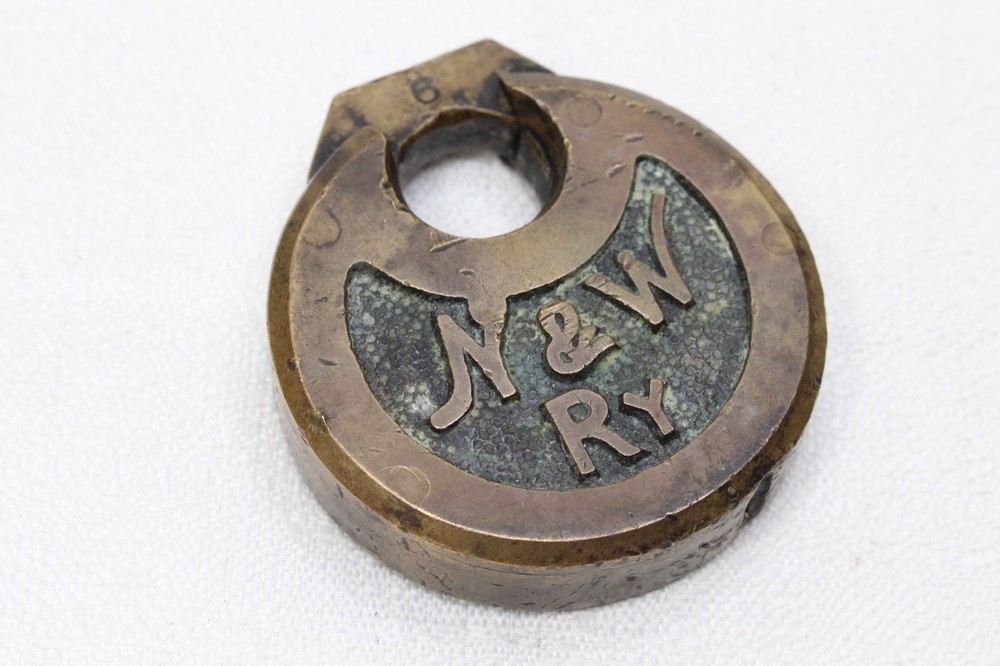 ORIGINAL SOLID BRASS PANCAKE LOCK PADLOCK NO KEY