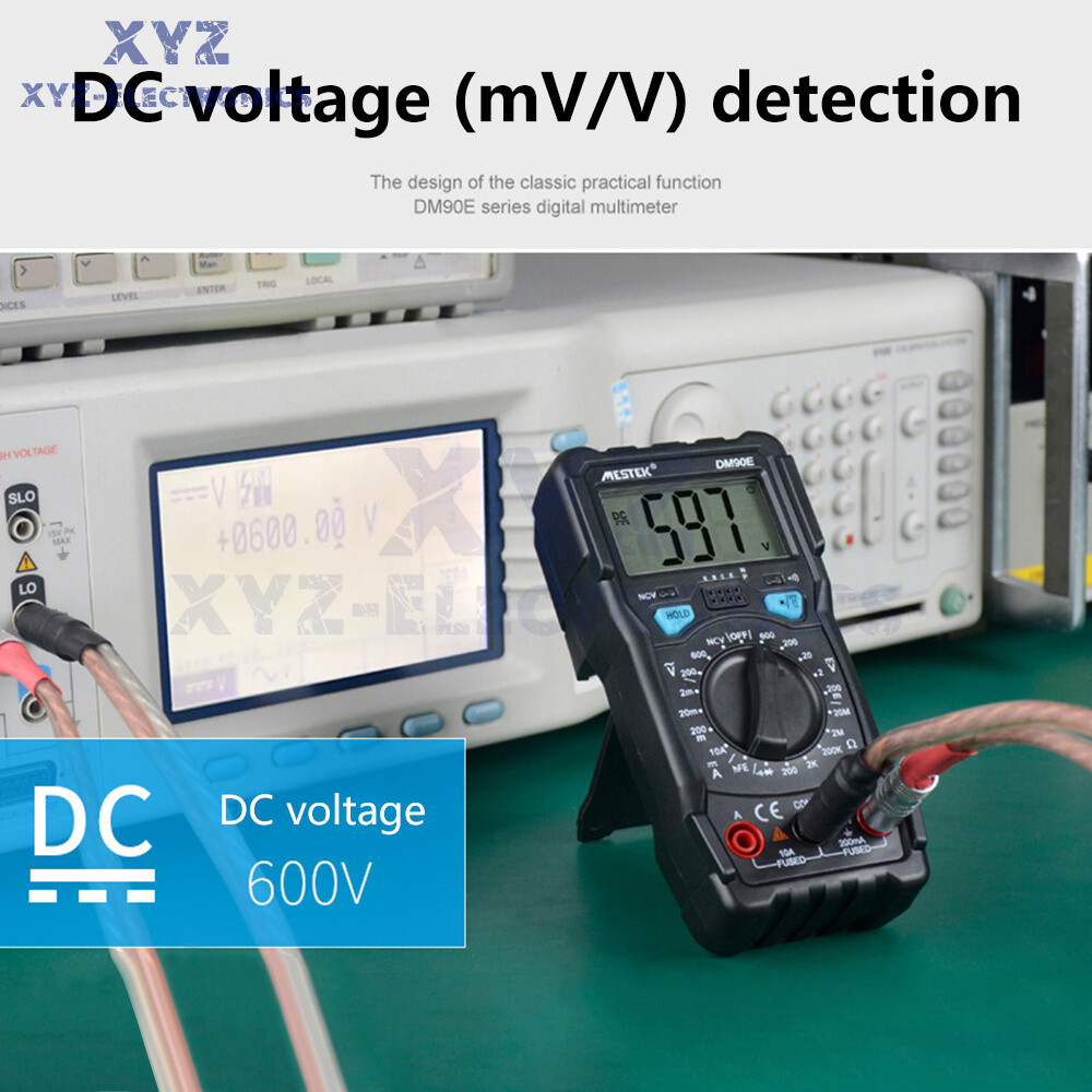 DM90E Digital Multimeter Auto Intelligent Tester AC/DC Voltage Meter 1999 counts