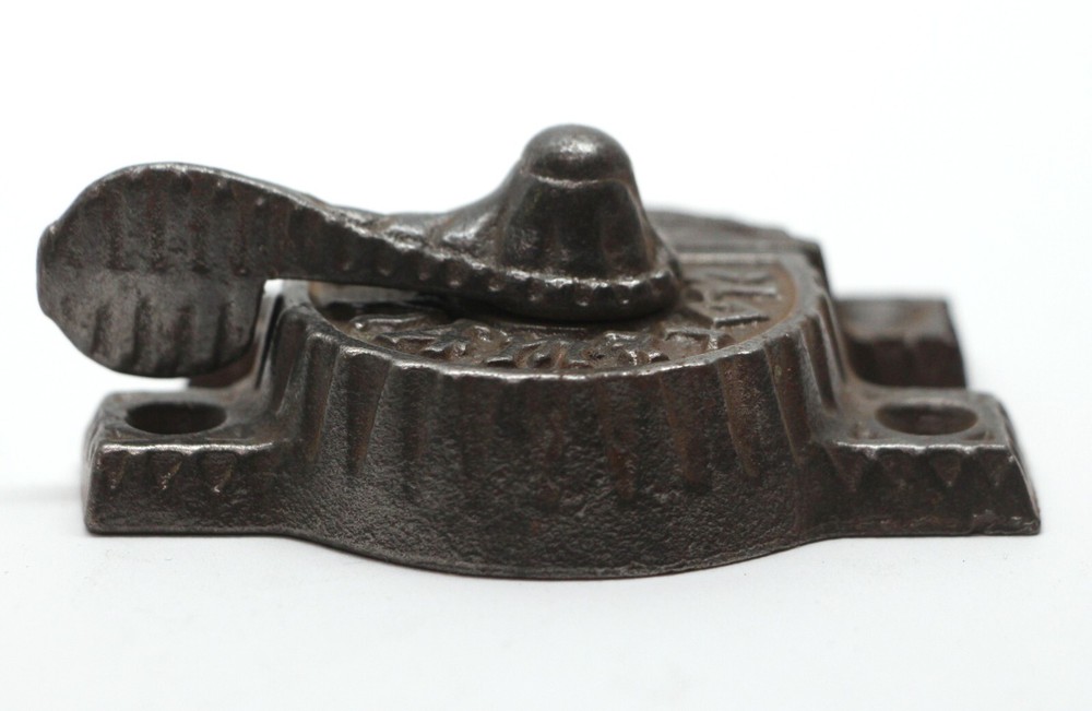 Aesthetic Antique Black Cast Iron Window Lock