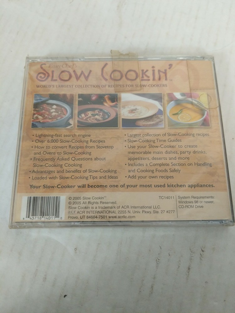 Easy Chef Slow Cookin' For Slow Cookers CD Rom