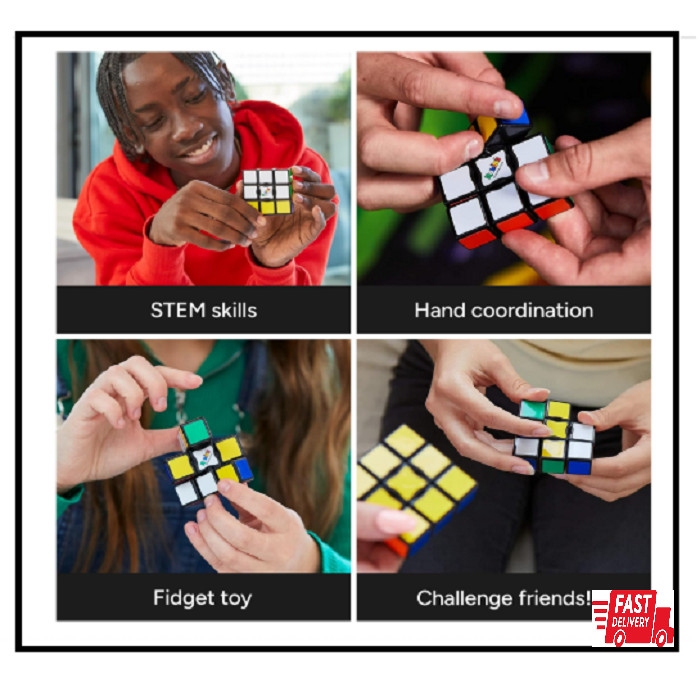 Rubik’s Cube, Edge, 3x3x1 Rubik’s Cube for Beginners Single Layer - Ages 8+