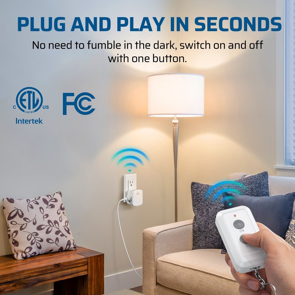 DEWENWILS Remote Control Outlet, Upgraded Version Wireless Remote Light Switch