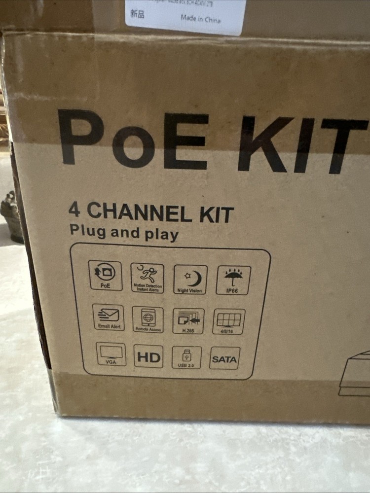 Anssippo 8 Ch 4 Camera Poe Kit System W/ 2tb Hd