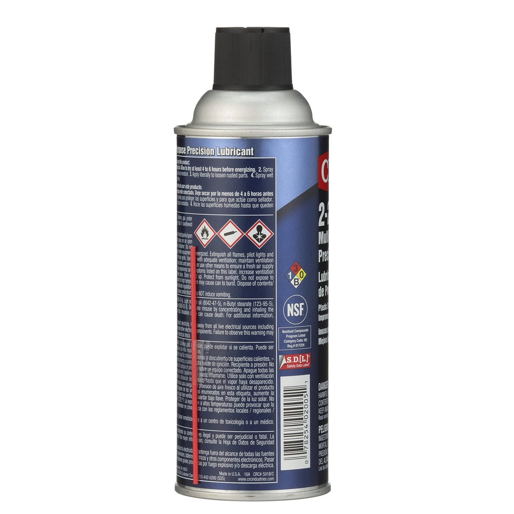 CRC 2-26 Multi-Purpose Precision Lubricant 02005 - 11 wt oz, Plastic Safe Aer...
