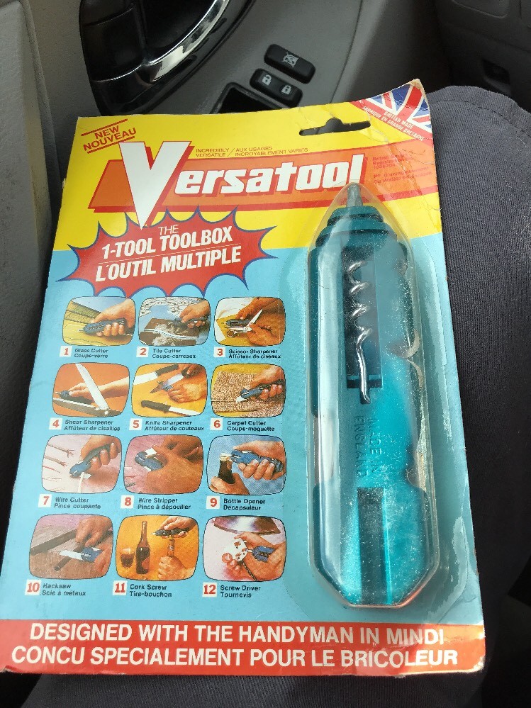 Vintage 1987 versatool England Made In Original Packaging PARRS Products 12 Use