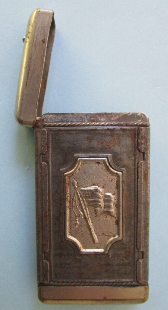 ANTIQUE PATRIOTIC MATCHSAFE - Flag/Liberty