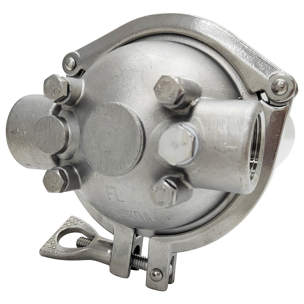 10" Corrosion-resistant Stainless Steel Filter w/Pressure Gauge 3/4"NPT 300 Mesh