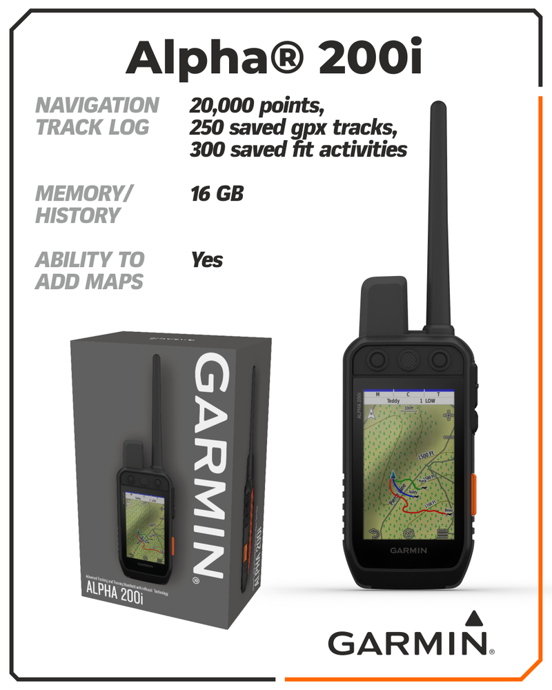 Garmin Alpha 200i Dog Tracking and Training Handheld System 010-02230-50