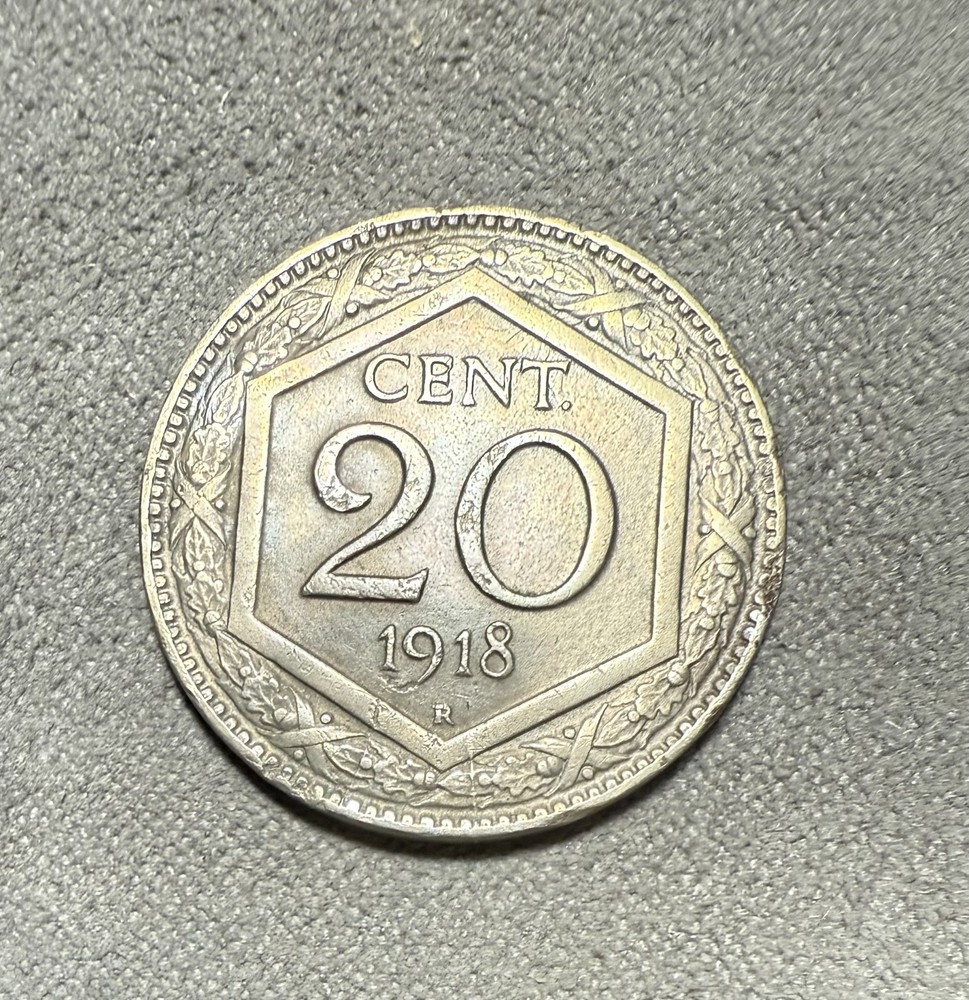 Italy 1918 R 20 Centesimi Coin