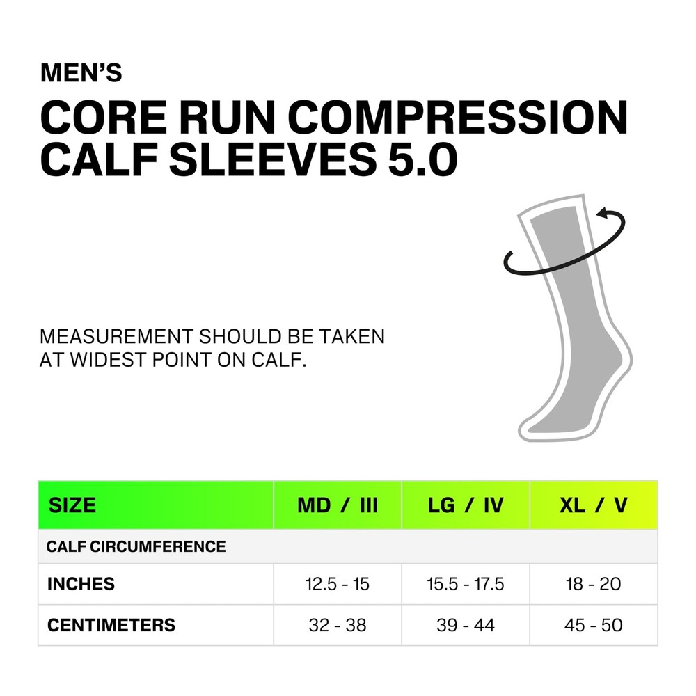 CEP Core Run Compression Calf Sleeves 5.0, Ice/Blue, Men, IV