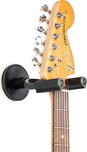 Black Forged Guitar Hanger w/ Black Leather