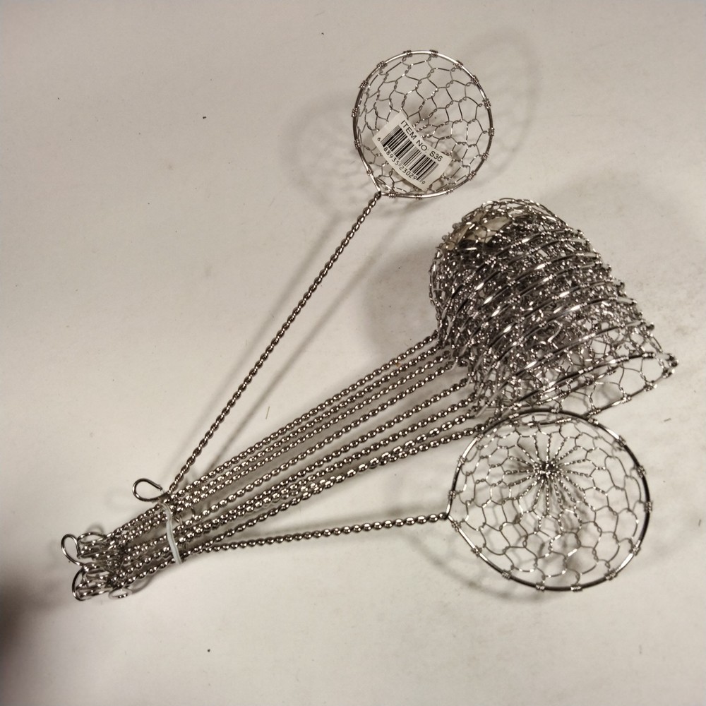 Wire Strainer Baskets 2.5 Inch Diameter 8.5 Inch Long 10 Pieces