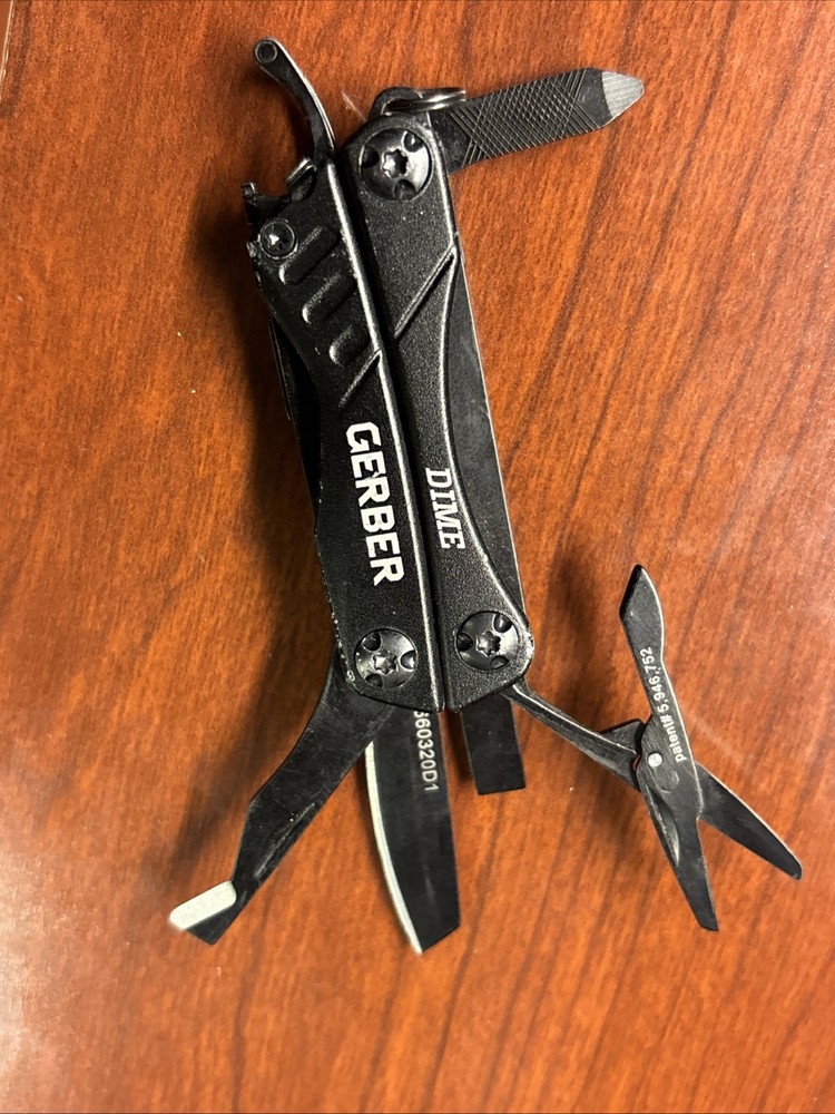 Gerber Dime Pocket Knife Keychain Multi-Tool - Black