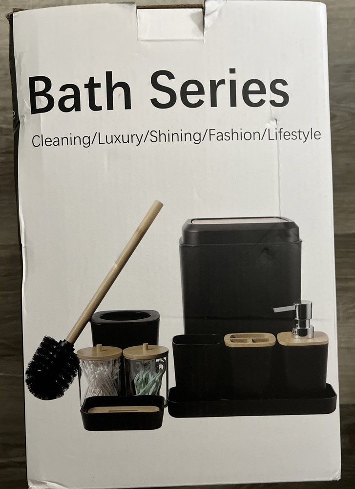 Bathroom Accessories Set 9 Piece Bathroom Accessory Set with Trash New