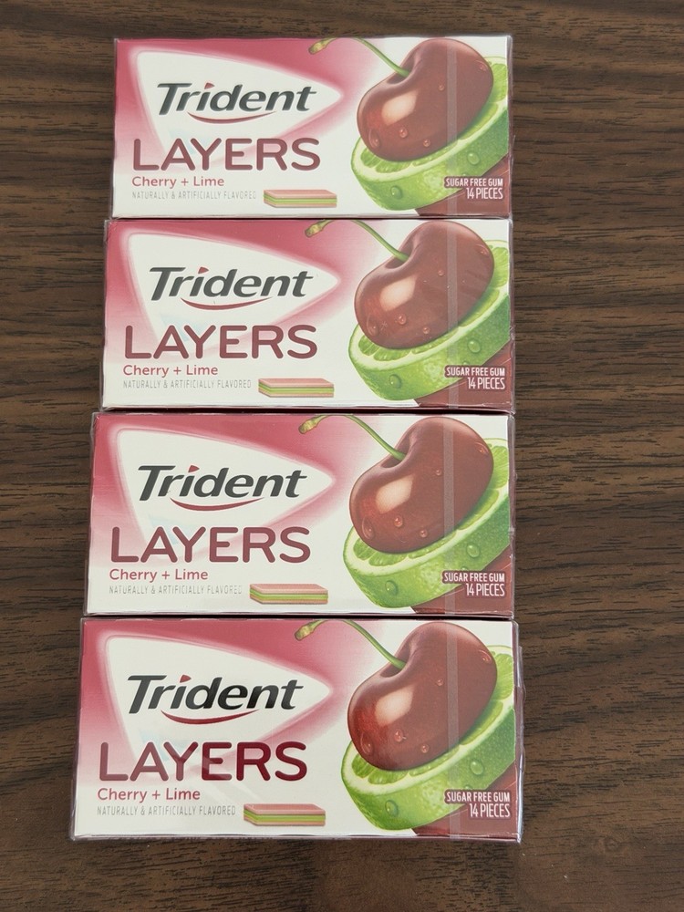 Trident Layers Cherry And Lime Gum Lot