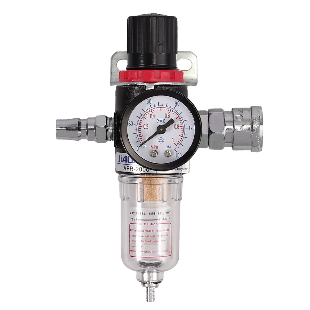 1/4" mini regulator w/ gauge for compressor compressed air pressure accessories