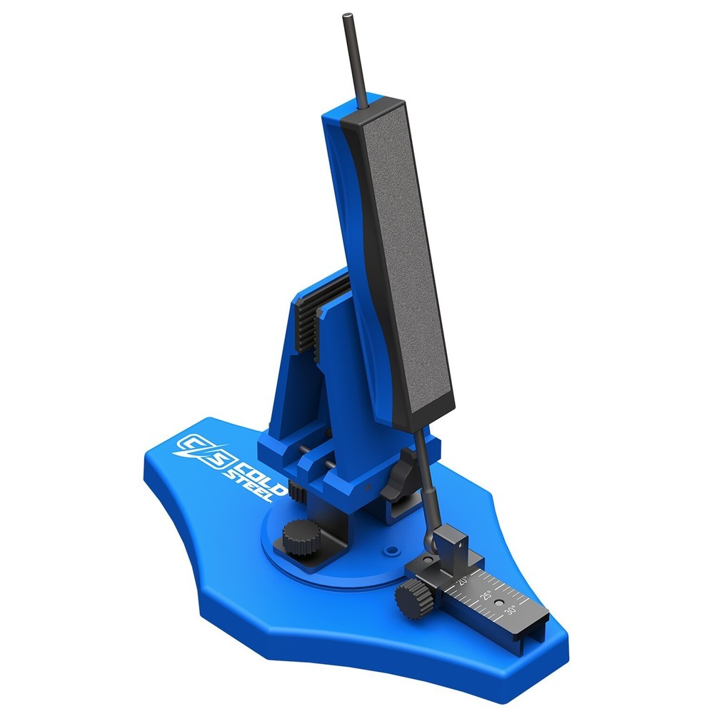 Cold Steel Fixed Benchtop Diamond Knife Sharpener w/ Case, Blue #CS-KS-BKS