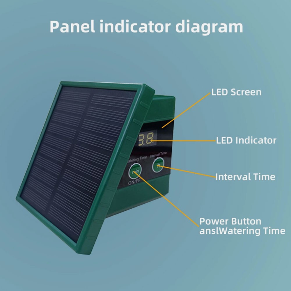 1 SET Solar Automatic Drip Irrigation System with Hose & Timer for Garden **