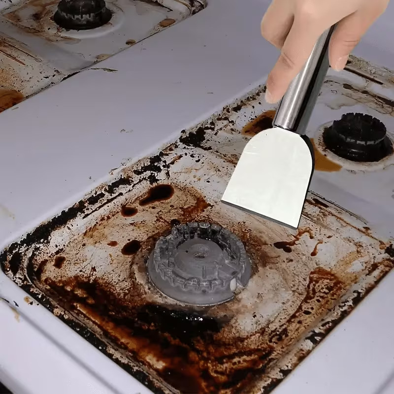 Multi-Purpose Stainless Steel Cleaning Scraper for Kitchen, Bathroom & Home Use