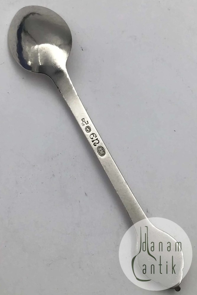 Evald Nielsen Silver No 3 Coffee spoon (Amethyst)