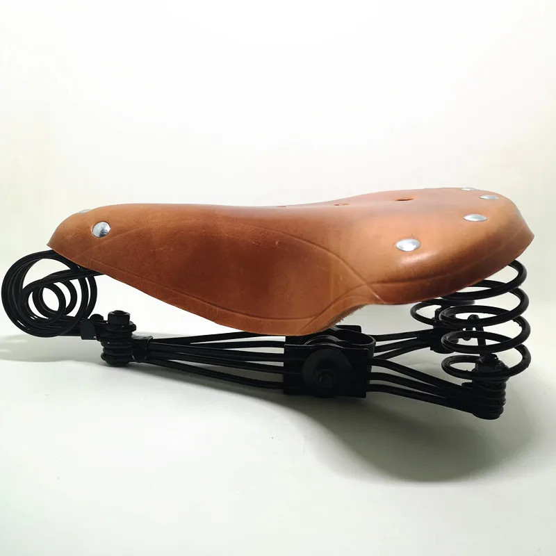 Cowhide Saddle Vintage Elephant Spring Genuine Leather Spring Saddle Ol
