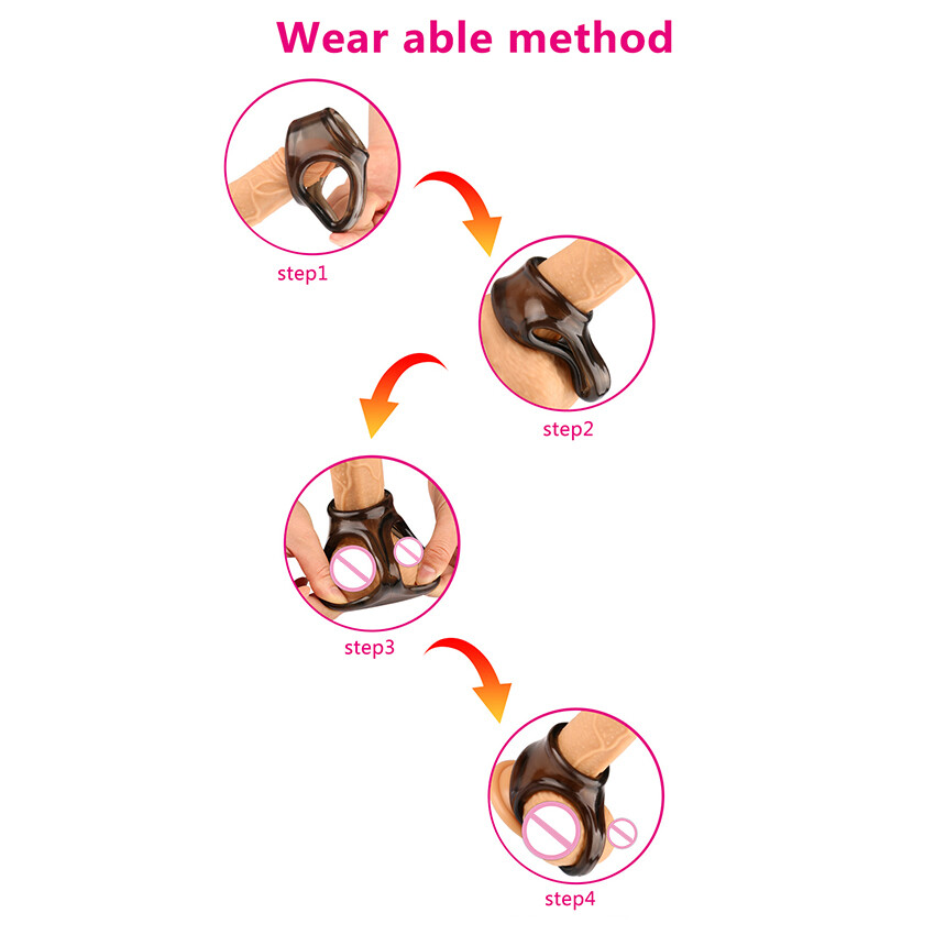 Male Men Scrotum Testicle Squeeze Soft Delay Cage Ring Stretcher Enhancer Ball