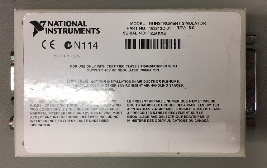 National Instruments NI Instrument Simulator