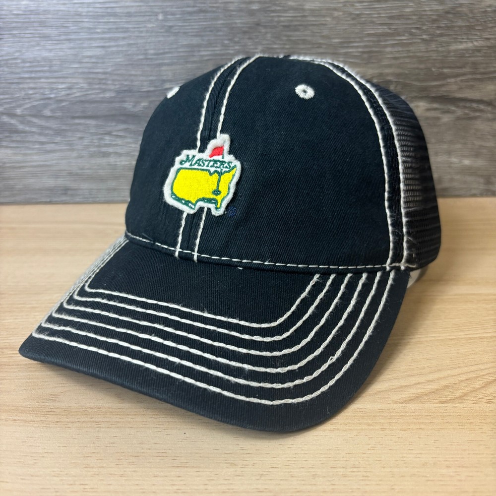 Masters Hat Cap Snap Back Black Golf Augusta National Mesh Back American Needle