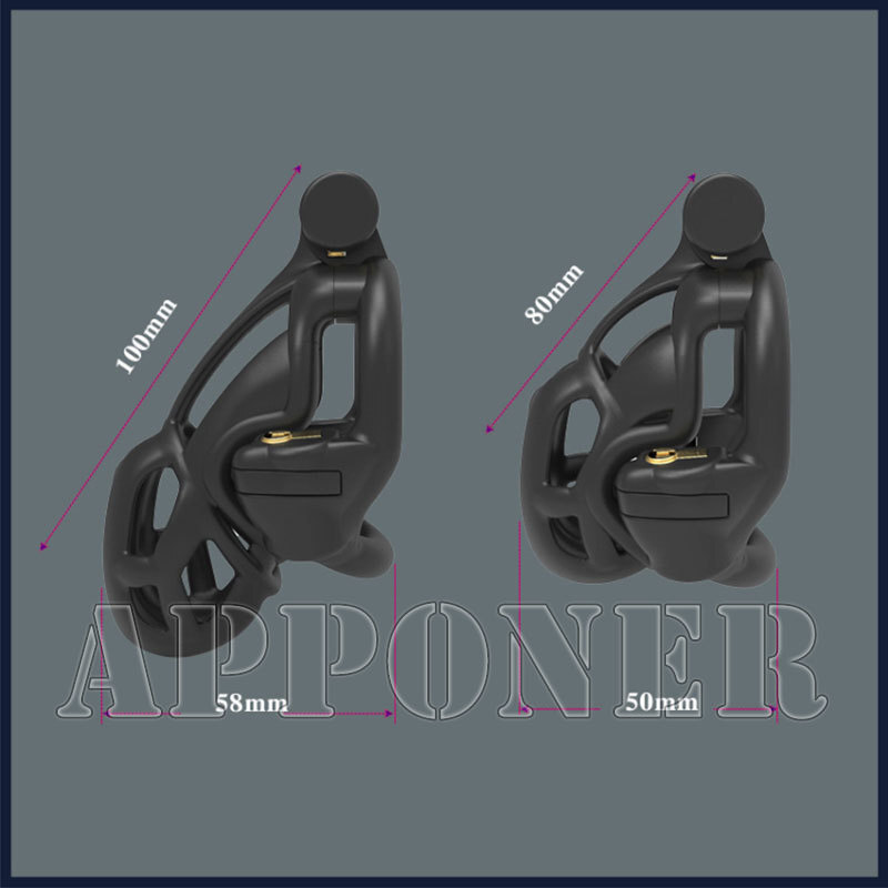 New Python Ultra Chastity Device With Double-Lock Rotatable Guardrail Ring Cages