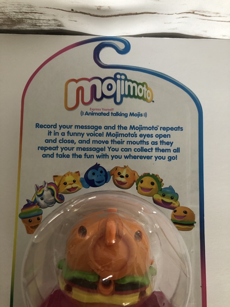 Mojimoto CHEESEBURGER Repeating Talk-Back Toy That Records & Repeats Lip-syncs