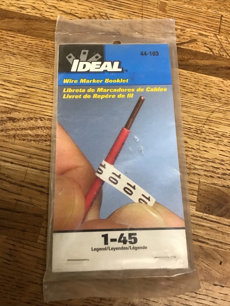 Ideal 44-103 1/2" Convenient Self-Sticking Pocket-Sized Wire Marker Booklet