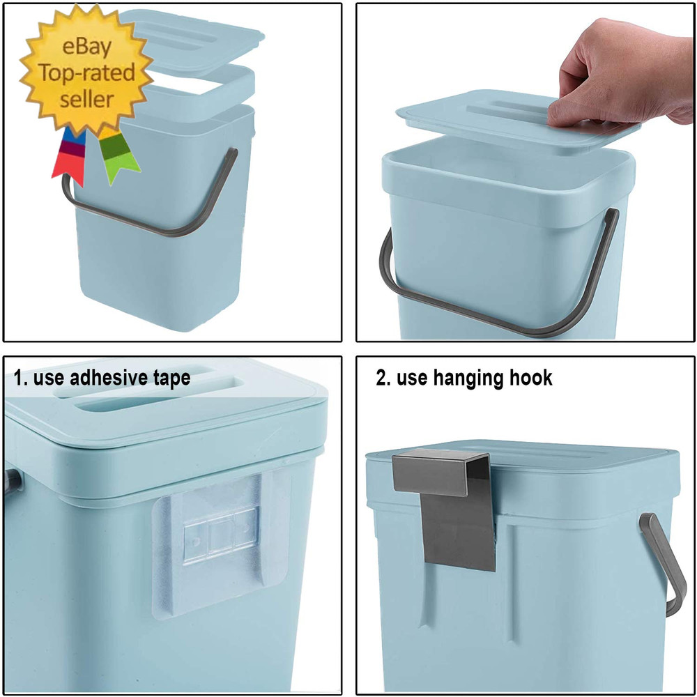 Compost Bin Kitchen, Small Compost Bin for Kitchen, Countertop Compost Bucket wi