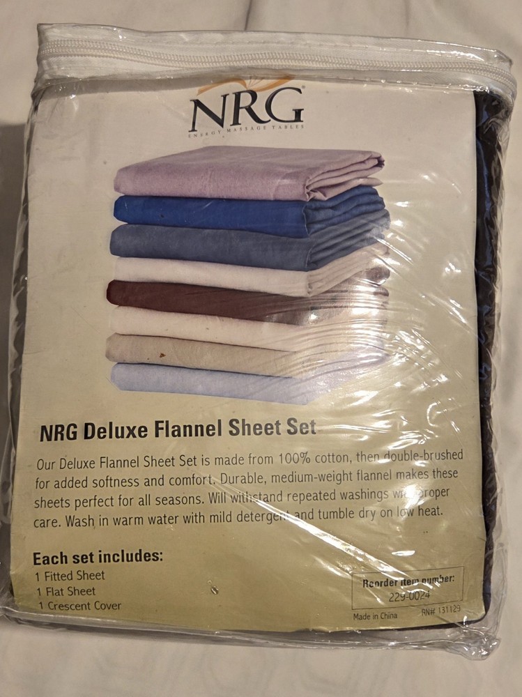 NRG Deluxe Flannel Sheet Set for Massage Table Dark Brown