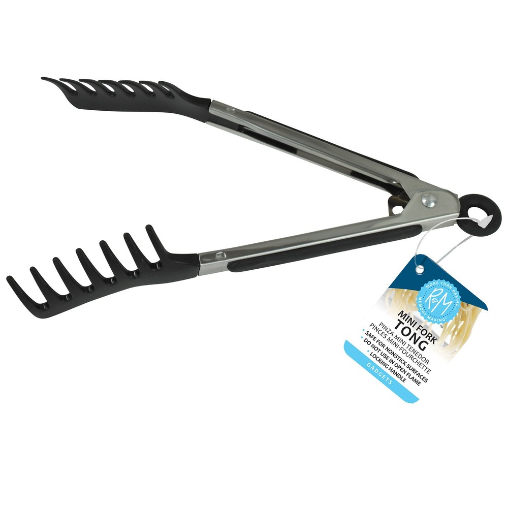 R&M International Mini Fork Tong, Black