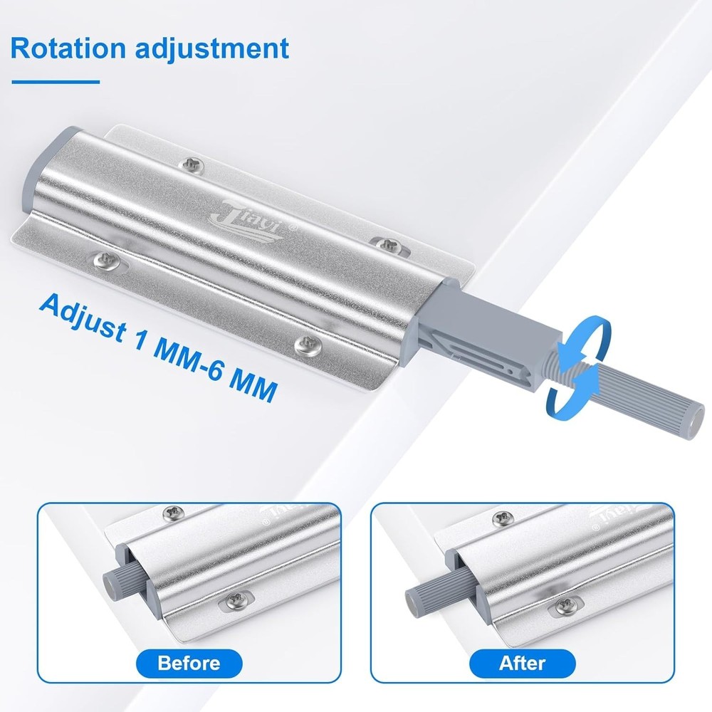 Seamless Installation Push Open Door Latch - Magnetic for Secure Closures