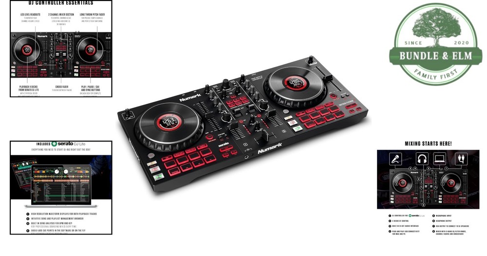 High-Resolution DJ Controller with Touch Jog Wheels and Instant Loop Controls