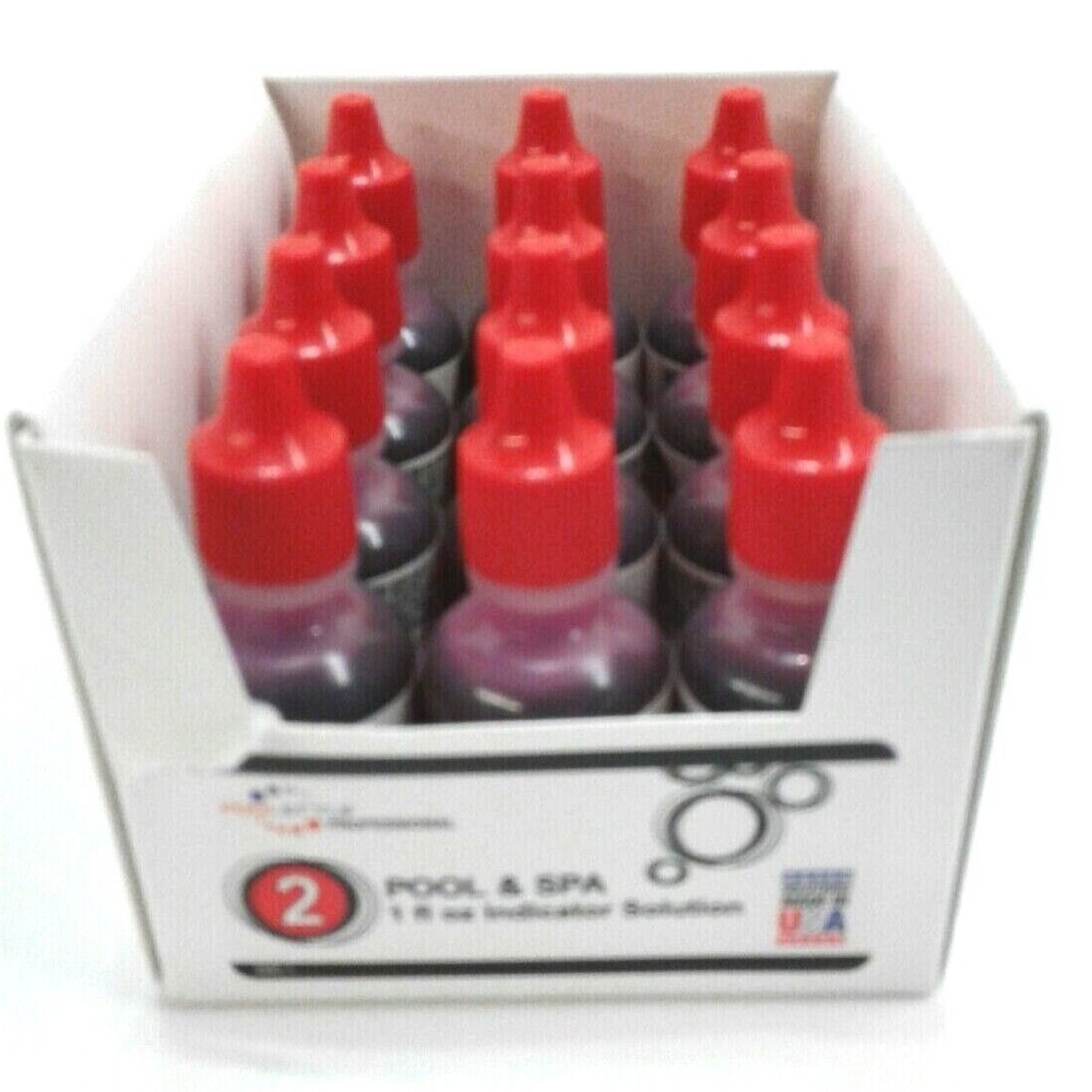 Poolmaster Pro 22392 Test Kit Indicator Solutions #2 Phenol Red 12 Pack 1oz Each