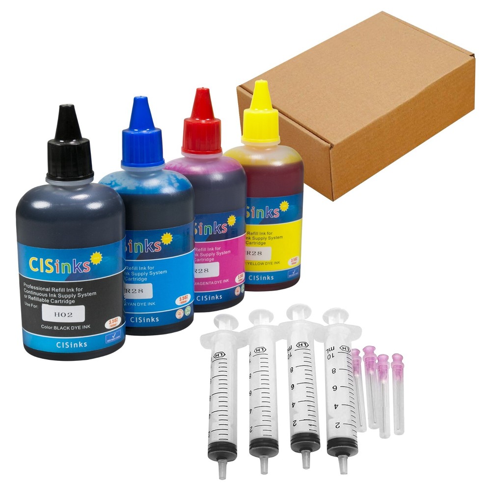 CISinks Refill Ink Bottles + Syringe alternative for WF-7710 WF7720 WF7210