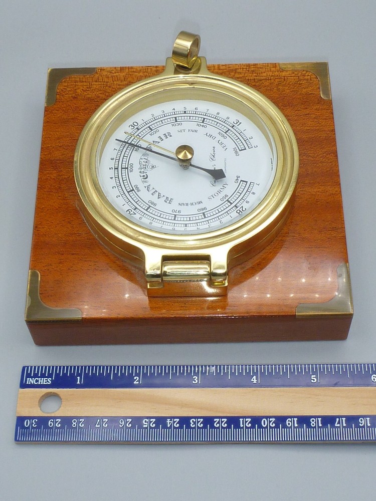 SOLID BRASS COMPENSATED SHIP’S BAROMETER, MADE IN GERMANY